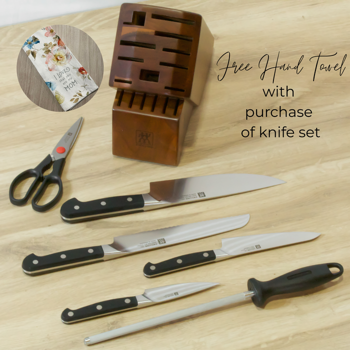 Zwilling Pro 7pc Knife Black Set