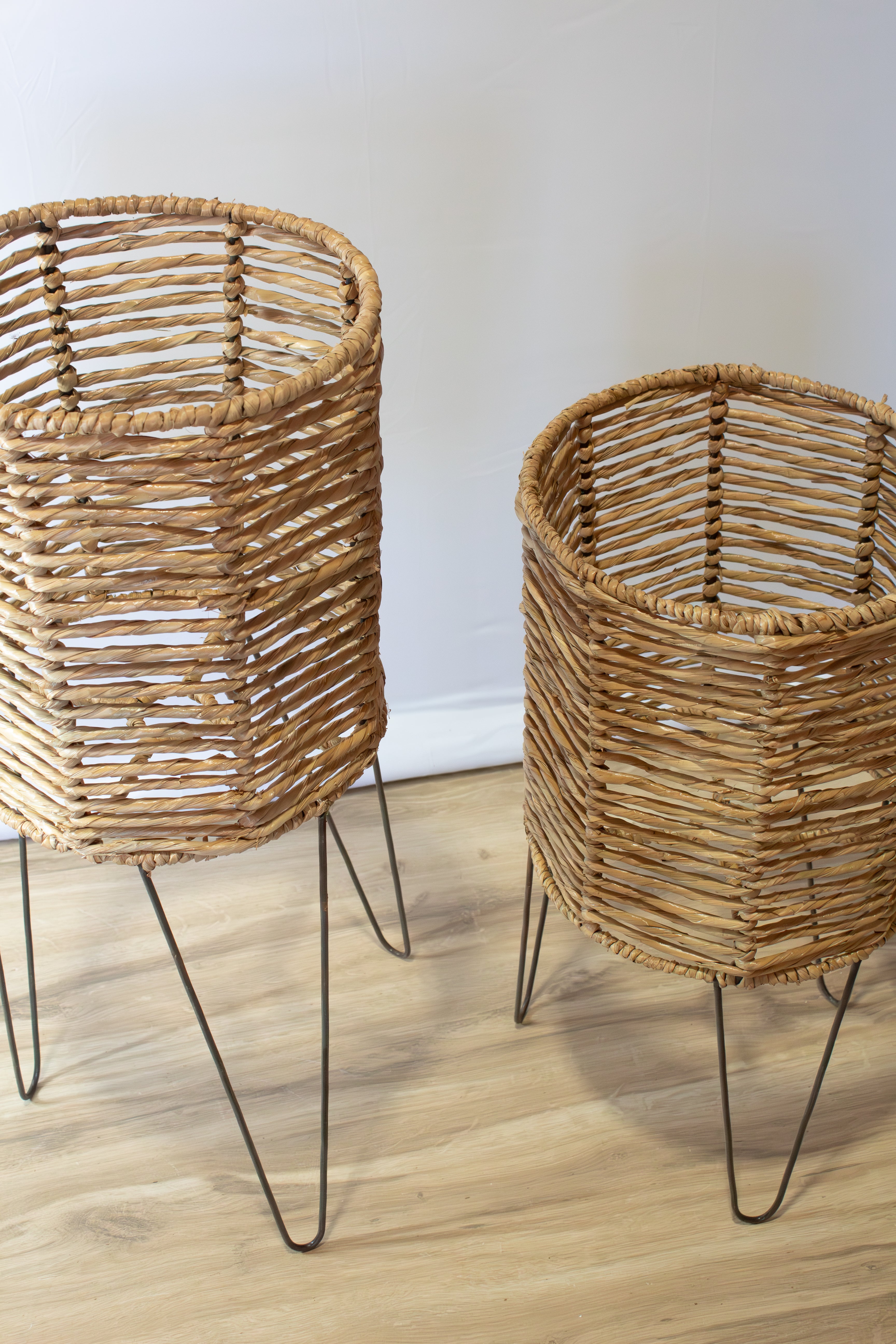 Woven Seagrass Barrel Planter