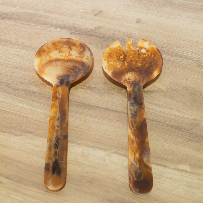 Tortoiseshell Salad Servers-Set of 2