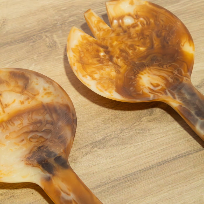 Tortoiseshell Salad Servers-Set of 2