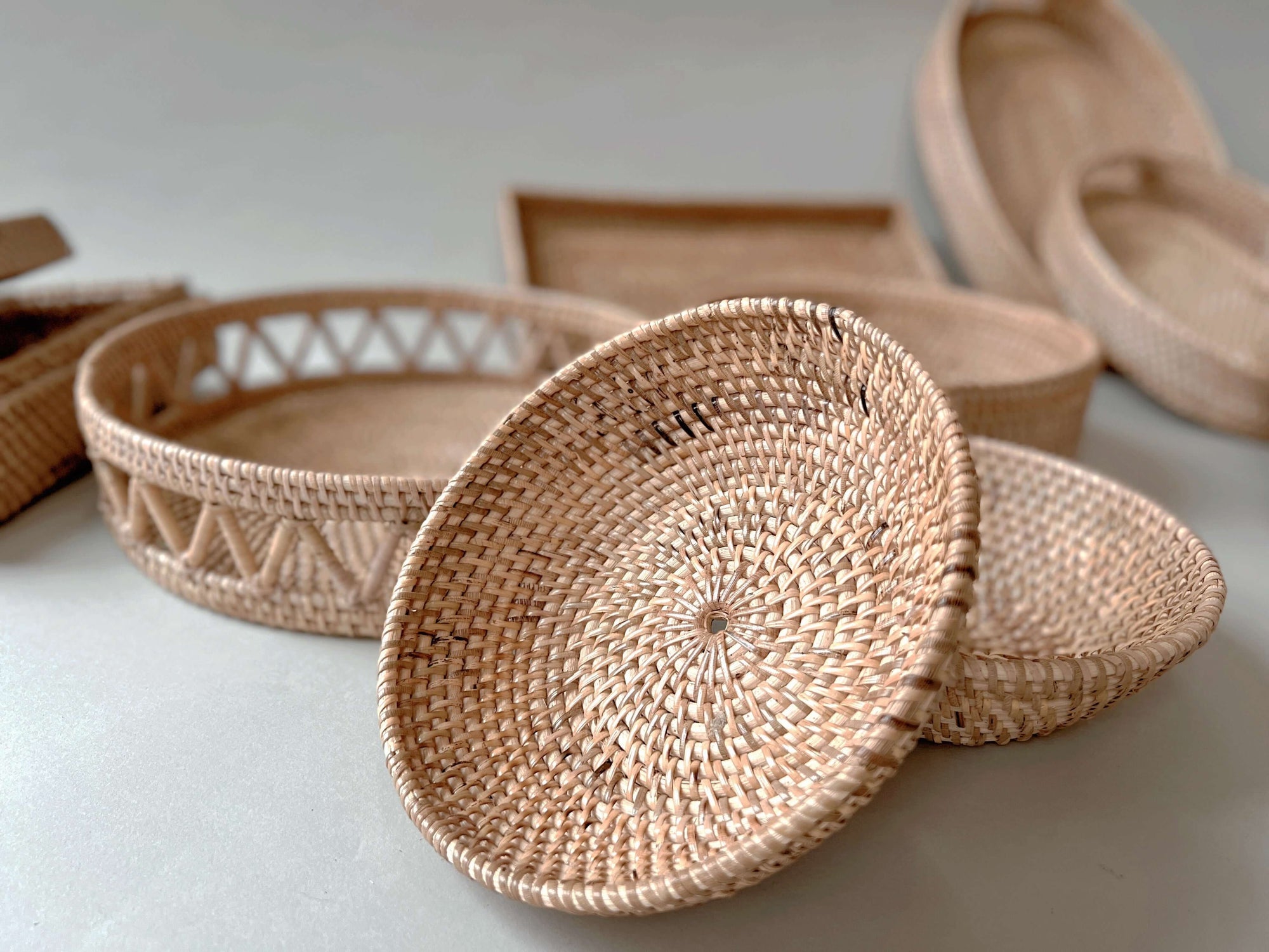 Rattan Basket & Tray Sets | Solange & Frances