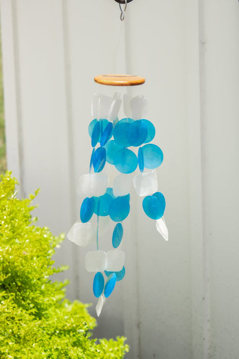 Capiz Shell Windchime - Blue Natural - Solange & Frances