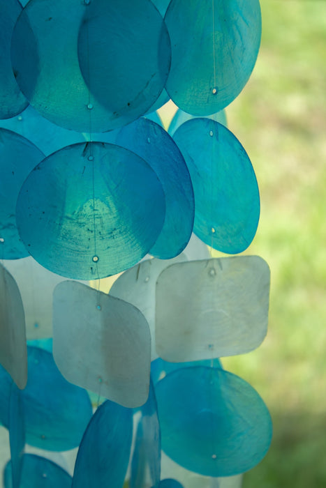 Capiz Shell Windchime - Blue Natural - Solange & Frances
