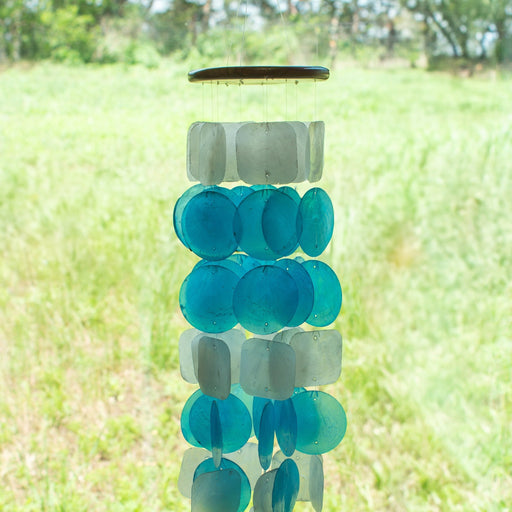 Capiz Shell Windchime - Blue Natural - Solange & Frances