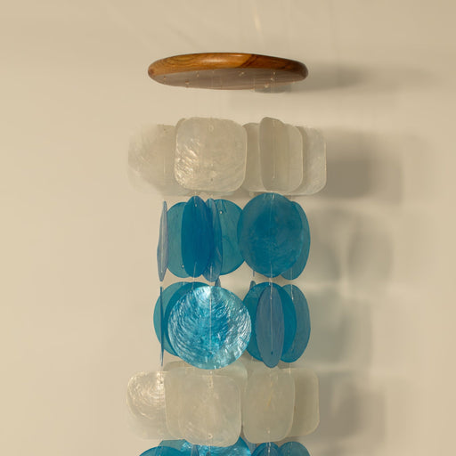 Capiz Shell Windchime - Blue Natural - Solange & Frances