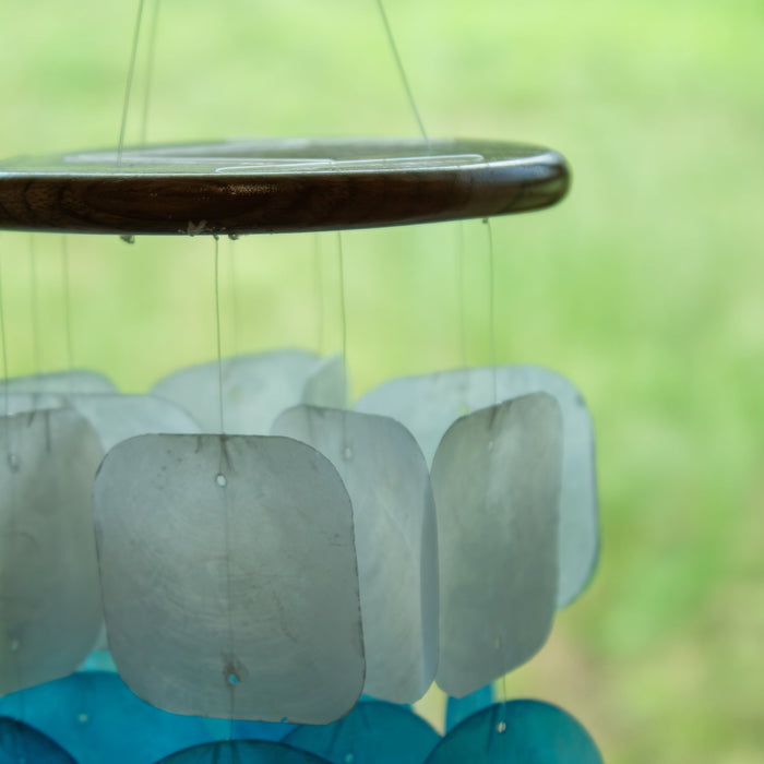 Capiz Shell Windchime - Blue Natural - Solange & Frances