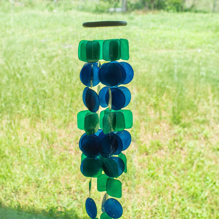 Capiz Shell Windchime - Peacock - Solange & Frances