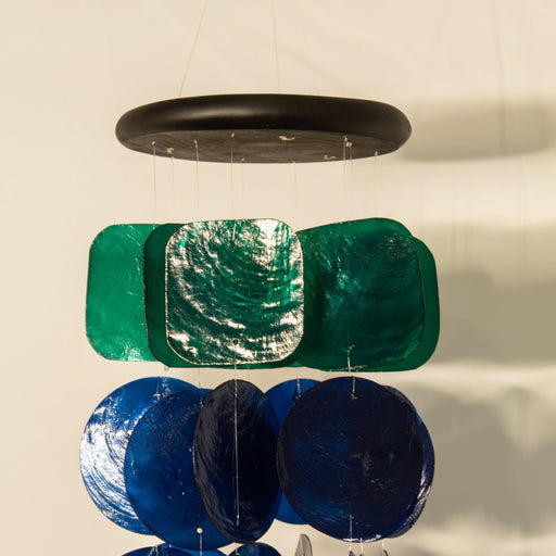 Capiz Shell Windchime - Peacock - Solange & Frances