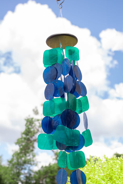 Capiz Shell Windchime - Peacock - Solange & Frances