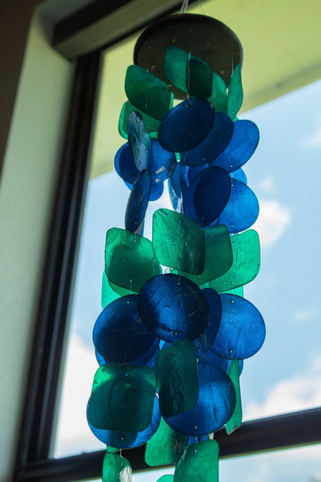 Capiz Shell Windchime - Peacock - Solange & Frances