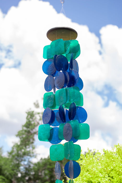 Capiz Shell Windchime - Peacock - Solange & Frances