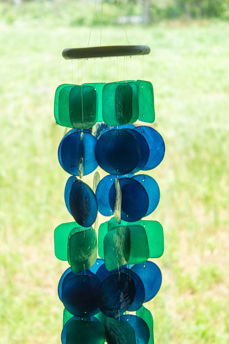 Capiz Shell Windchime - Peacock - Solange & Frances