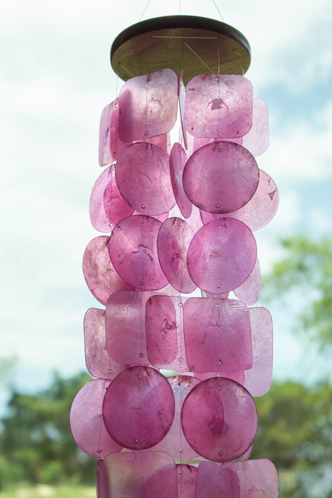 Capiz Shell Windchime - Pink - Solange & Frances