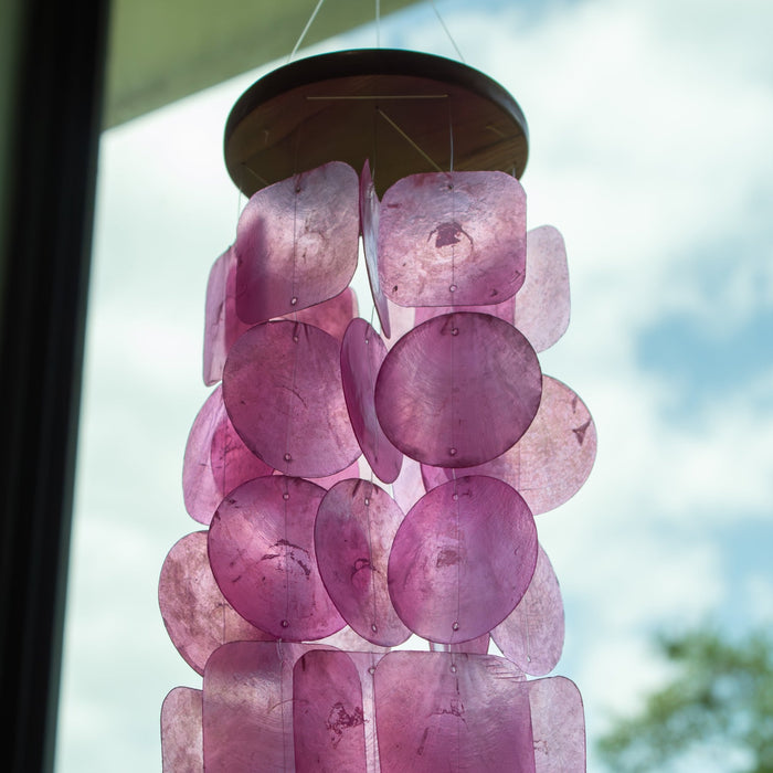 Capiz Shell Windchime - Pink - Solange & Frances