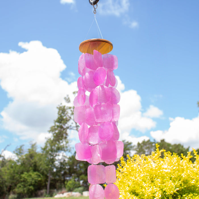 Capiz Shell Windchime - Pink - Solange & Frances