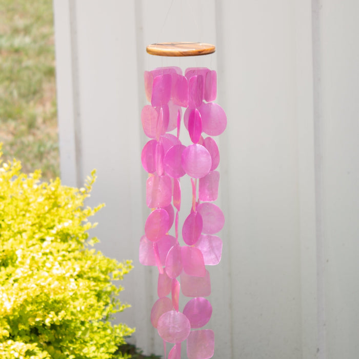 Capiz Shell Windchime - Pink - Solange & Frances