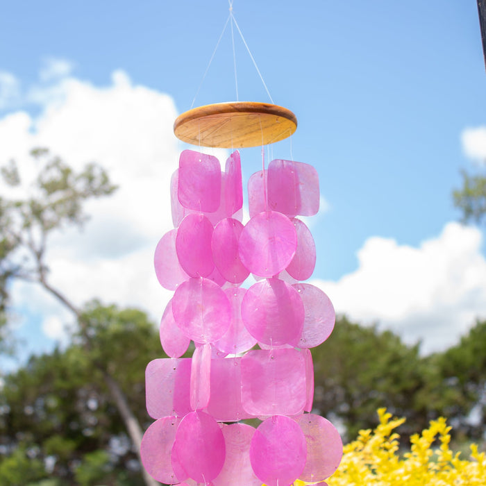 Capiz Shell Windchime - Pink - Solange & Frances