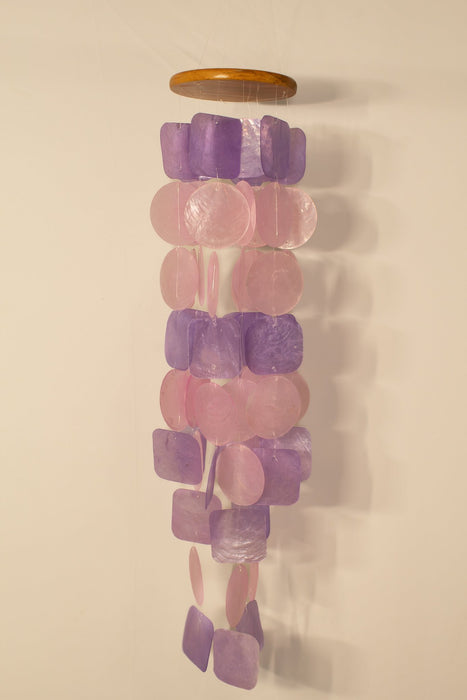 Capiz Shell Windchime - Pink & Purple - Solange & Frances