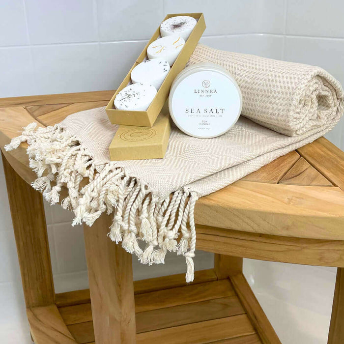 Corner Shower Bench Gift Box - Solange & Frances