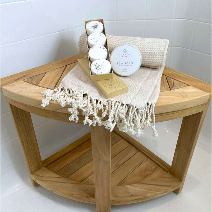 Corner Shower Bench Gift Box - Solange & Frances