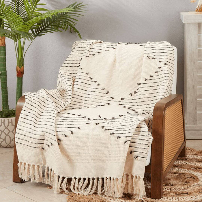 Diamond Fringe Throw Blanket - Solange & Frances