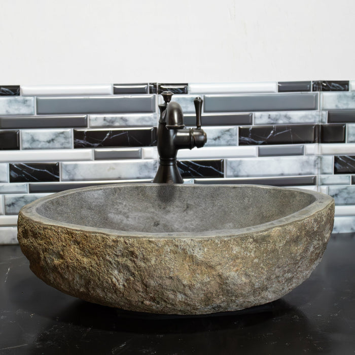 Large River Rock Vessel Sink - Solange & Frances