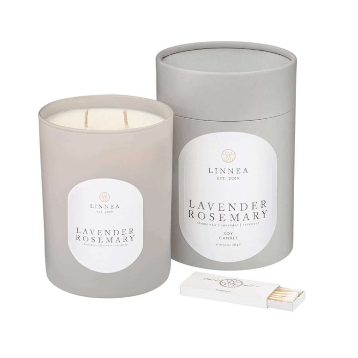Linnea Candle, Large 2 - Wick Lavender & Rosemary - Solange & Frances
