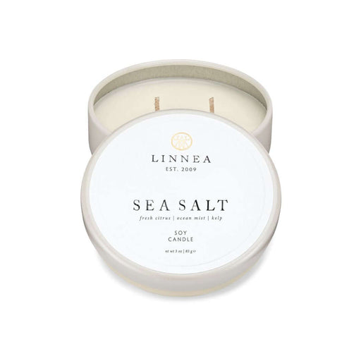 Linnea Candle, Petite Tin Sea Salt - Solange & Frances