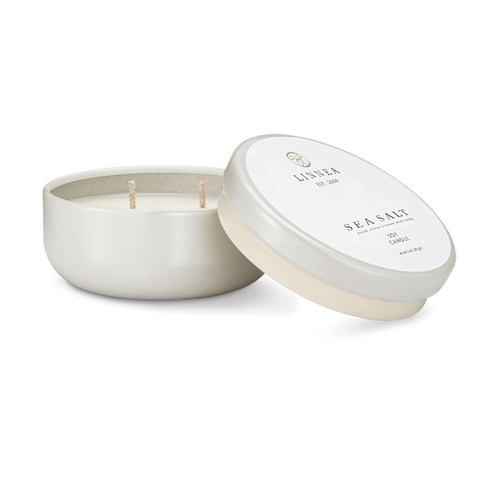 Linnea Candle, Petite Tin Sea Salt - Solange & Frances