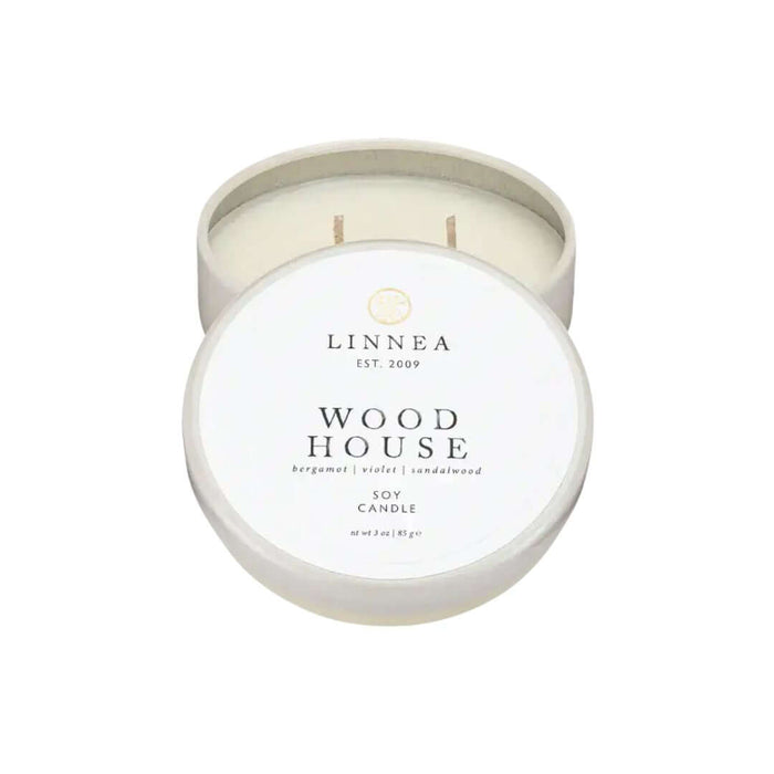 Linnea Candle, Petite Tin Wood House - Solange & Frances