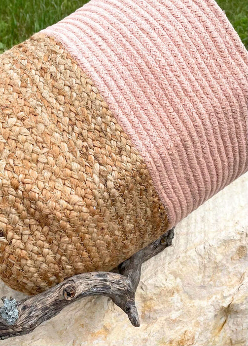 Peach Nectar Cotton Jute Basket - Solange & Frances