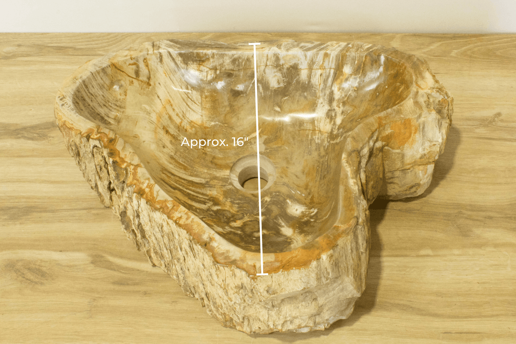 Petrified Wood Vessel Sink - Unique Heart - Solange & Frances
