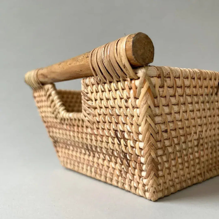 Rattan Basket with Handles - Solange & Frances