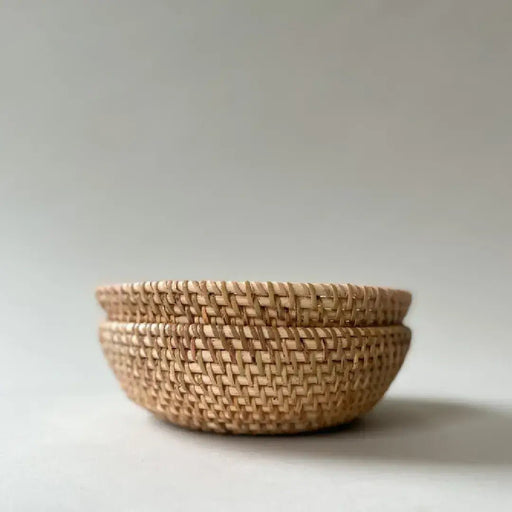 Rattan Round Baskets - Set of 2 - Solange & Frances