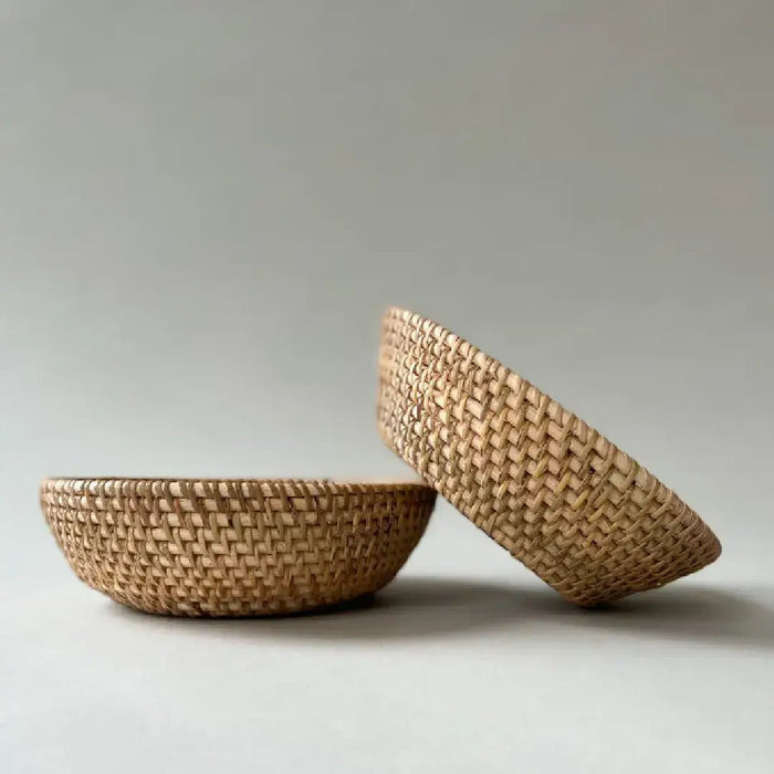 Rattan Round Baskets - Set of 2 - Solange & Frances
