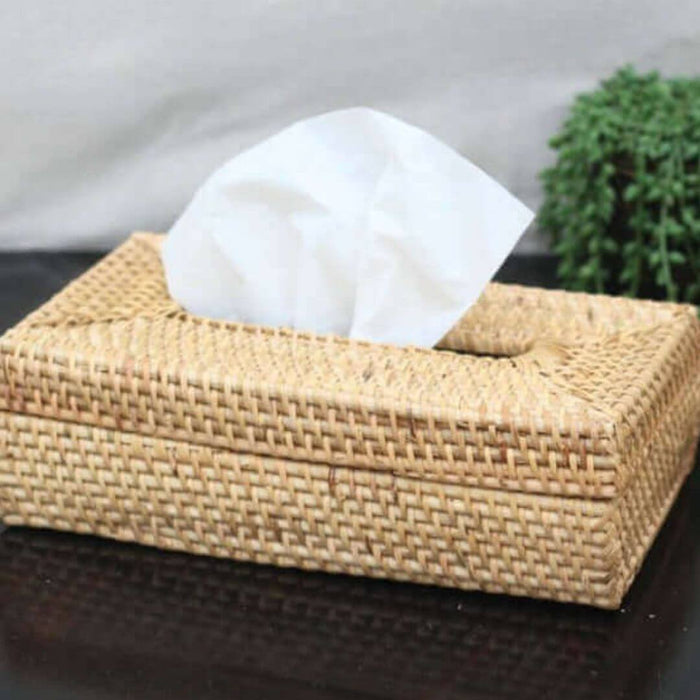 Rattan Tissue Box Cover - Solange & Frances