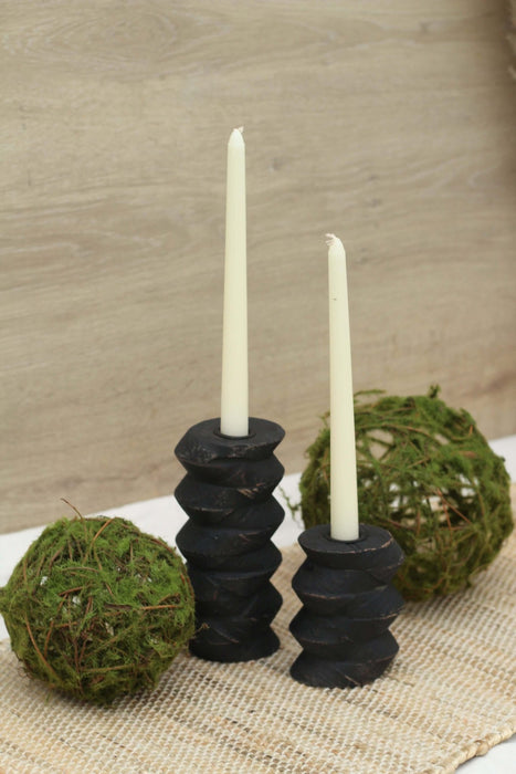 Re - Purposed Wooden Architectural Taper Candle Holders - Set of 2 - Solange & Frances