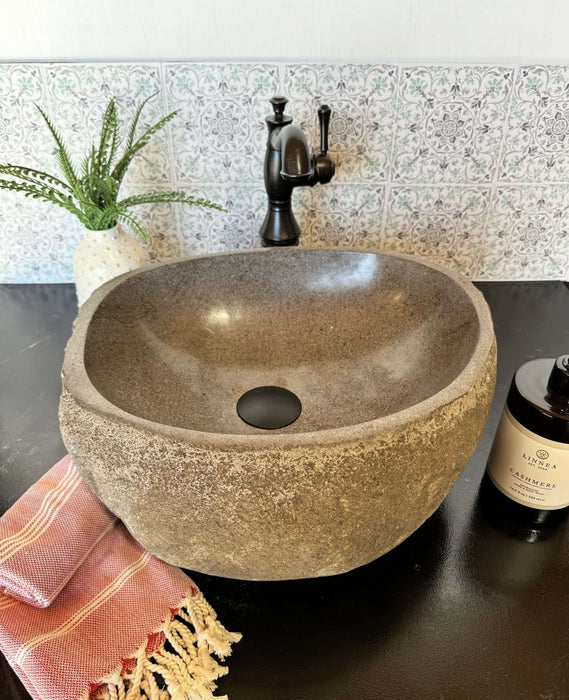 River Rock Vessel Sink - Medium - Solange & Frances