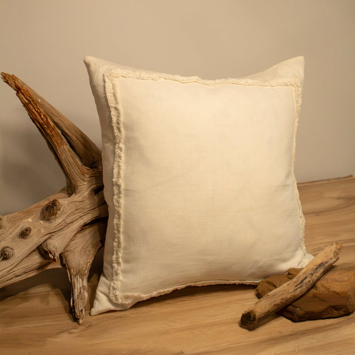 Ruffled Linen Throw Pillow - Solange & Frances