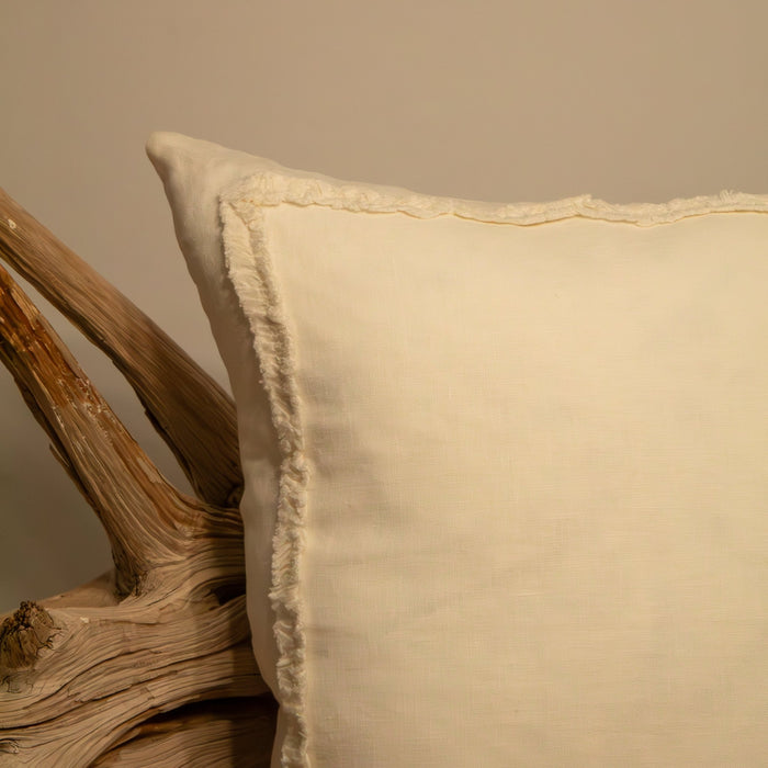 Ruffled Linen Throw Pillow - Solange & Frances