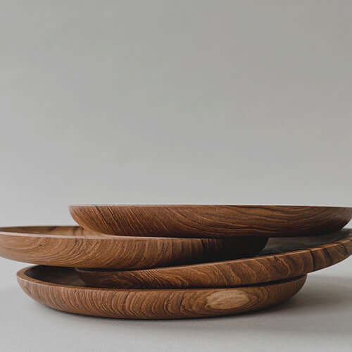 Teak Wood Plates - Solange & Frances