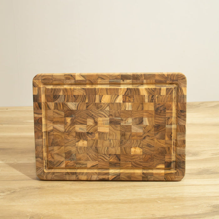 Teak Haus Small Butcher Block w/ Juice Canal - Solange & Frances