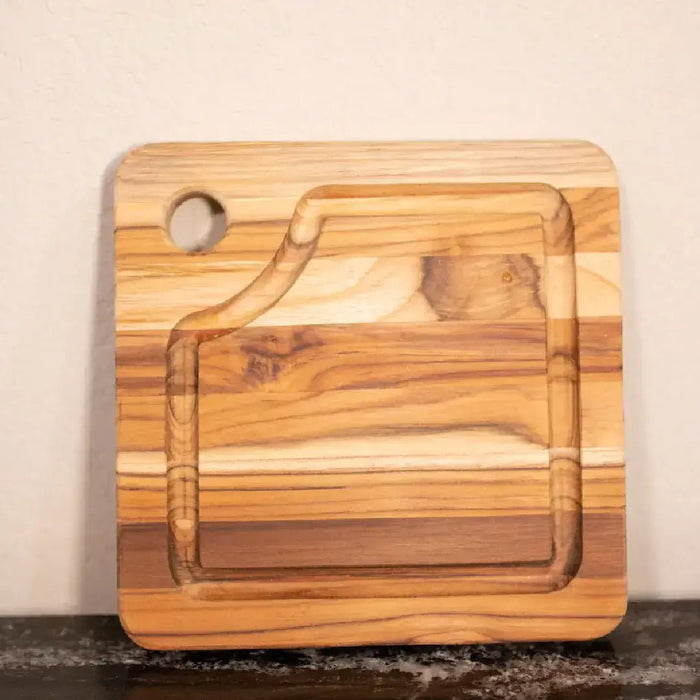 Teak Haus Square Marine Chopping Board w/ Juice Canal - Solange & Frances