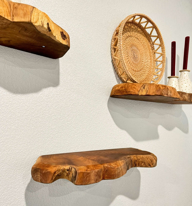 Teak Live Edge Shelf - Large - Solange & Frances