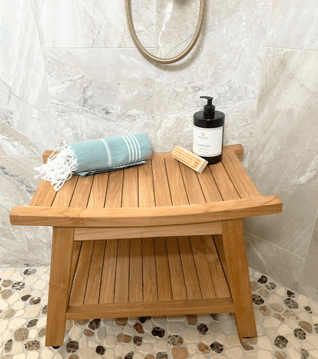 Teak Lurus Shower Bench - Solange & Frances