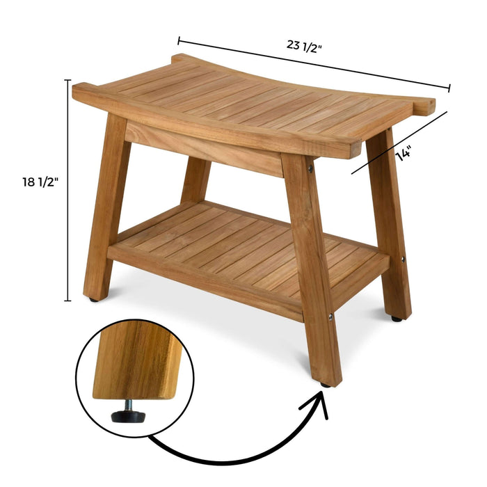 Teak Lurus Shower Bench - Solange & Frances