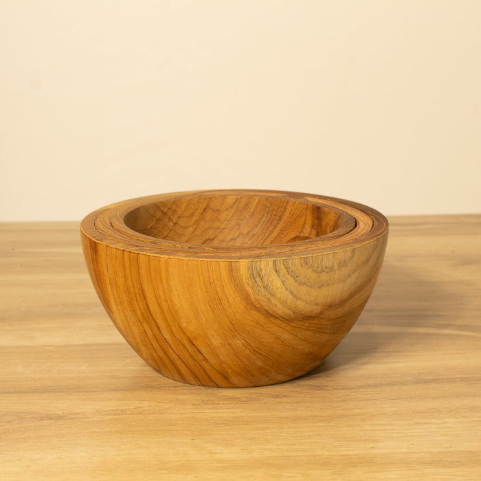 Teak Wood Bowls - Set of 3 - Solange & Frances