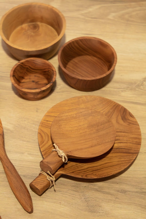 Teak Wood Charcuterie Bundle - 10 Piece Set - Solange & Frances