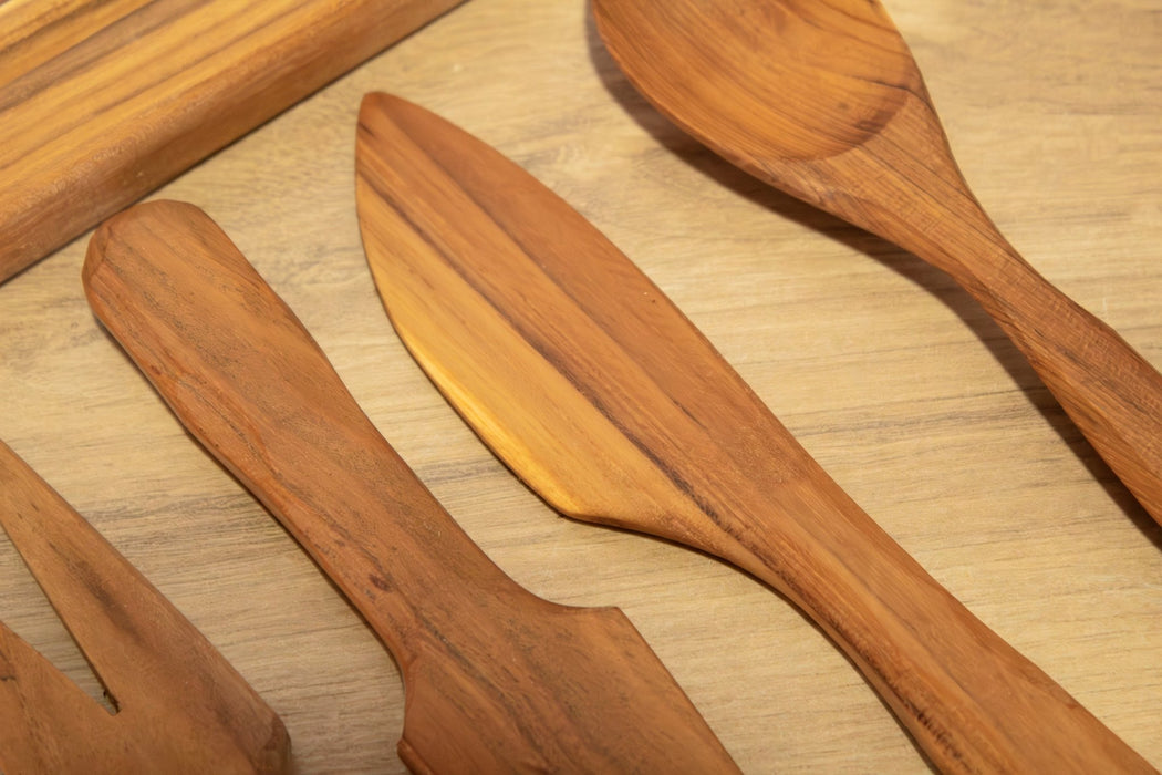 Teak Wood Charcuterie Bundle - 10 Piece Set - Solange & Frances