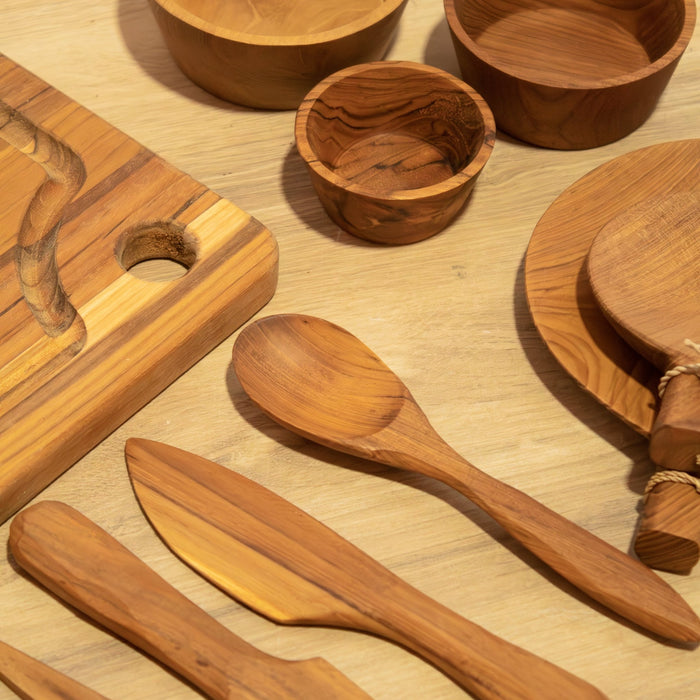 Teak Wood Charcuterie Bundle - 10 Piece Set - Solange & Frances